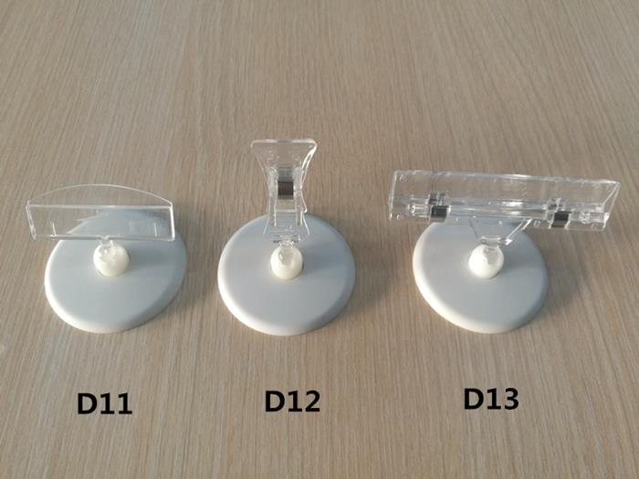 Clear Clip On Sign Holder With Round Base
