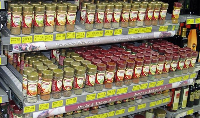 Roller Pusher System Shelving For Retailing