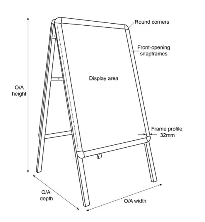 Snap Frame A-board Pavement Sign- Aluminium Alloy.jpg