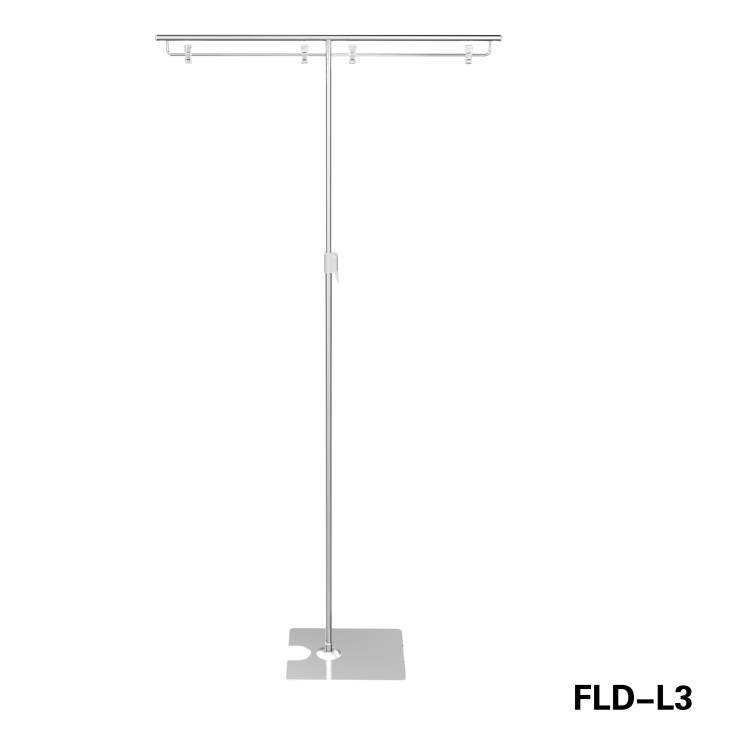 Adjustable Height,Floor Stand With 4 Plastic Clips