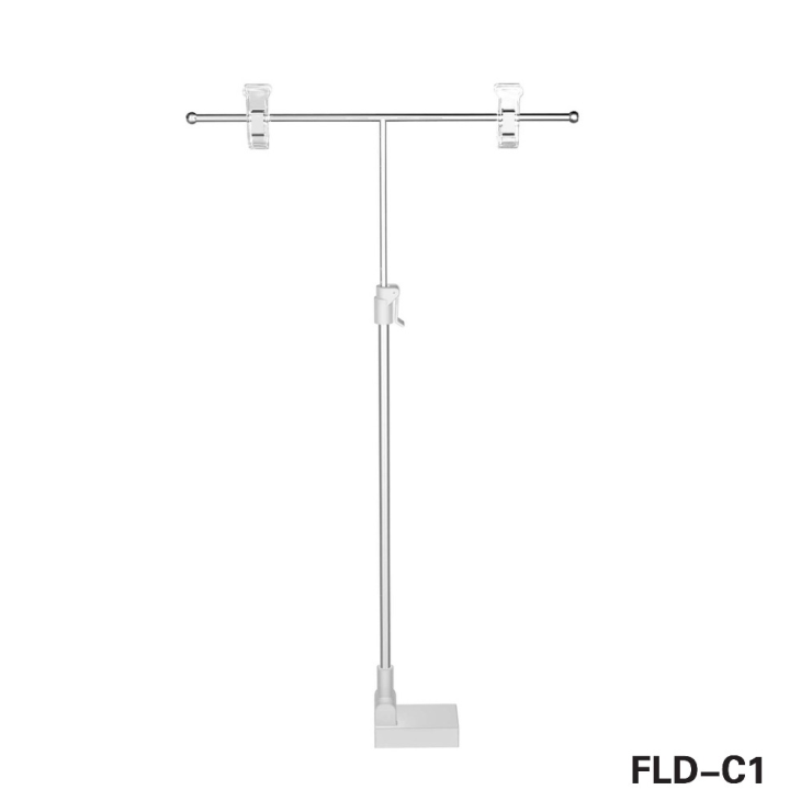 Supermarket Shelf Edge Chrome Tube Perpendicular Magnetic Display Sign Holder