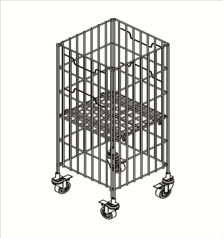 Wire Dump Bin With Wheels