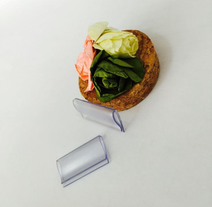 Tip-On Extruded Sign Holder With Adhesive