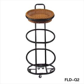 WILLOW BASKET FLOOR DISPLAY RACK